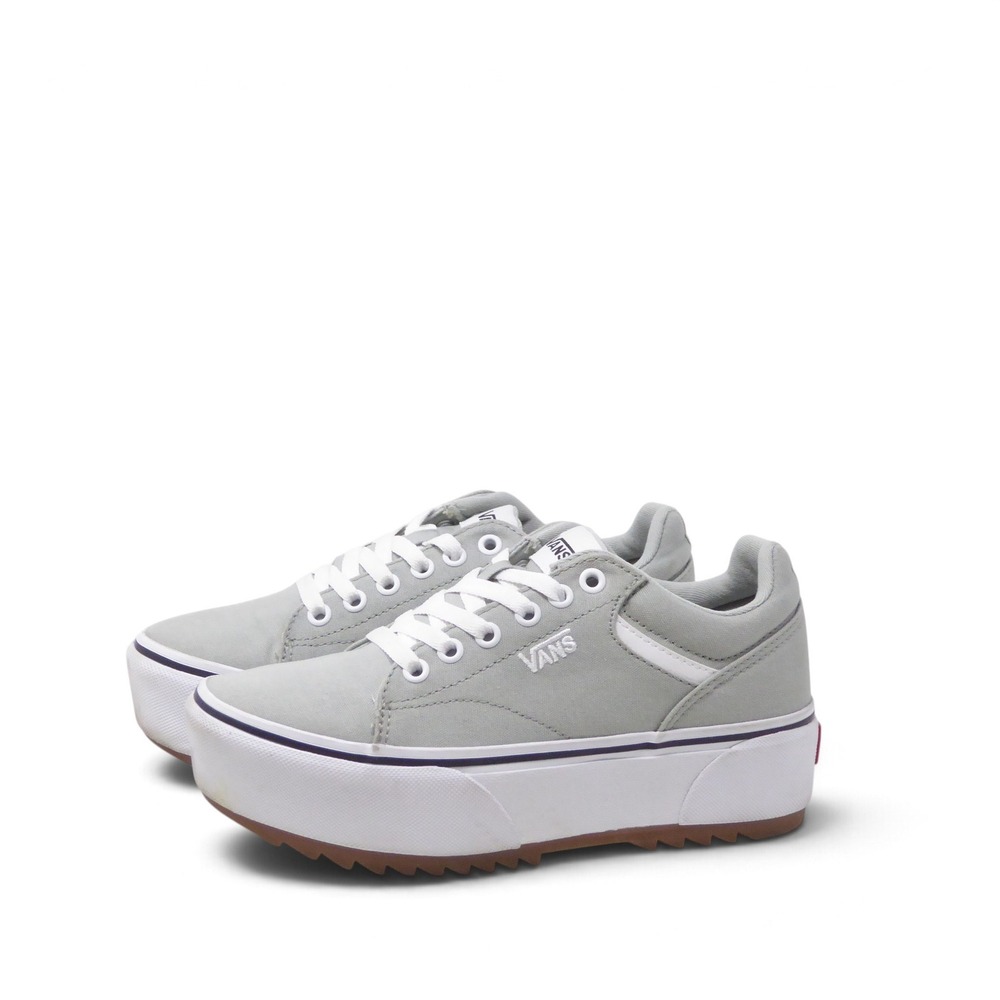 Vans Women Seldan Platform ST Sneakers Shoes Stone Green Canvas Size 6